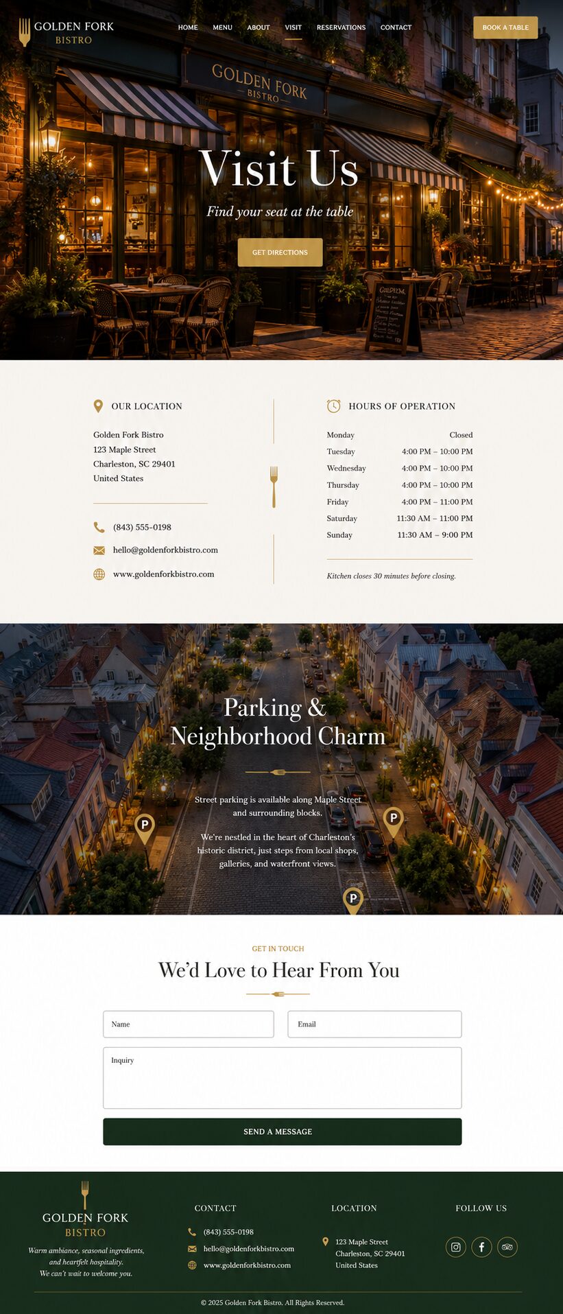 Visit design mockup